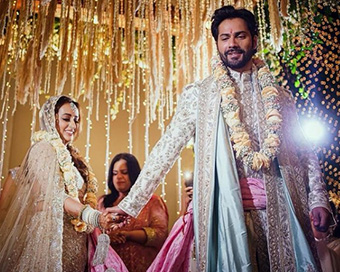 Varun Dhawan shares first image of wedding with Natasha Dalal
