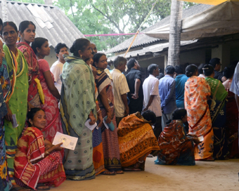People wait in queue during Lok Sabha polls (file photo)