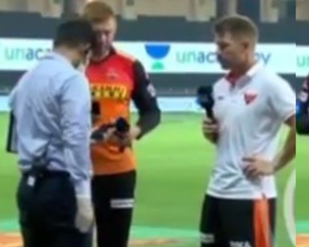 Warner caught farting on live interview