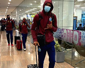 West Indies arrive in Ahmedabad 