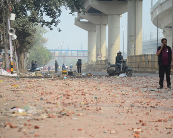  New Delhi: The public were seen on the normal roads after the riots at Maujpur Babarpur in New Delhi on Feb 26, 2020. (Photo: IANS)