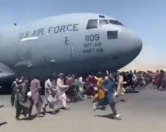 Heartbreaking images from Kabul Airport as desperate residents try to escape Taliban rule in Afghanistan