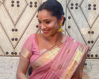 In pics: Ankita Lokhande stuns in traditional pink saree