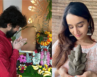 Bollywood celebs welcome Ganpati Bappa at home